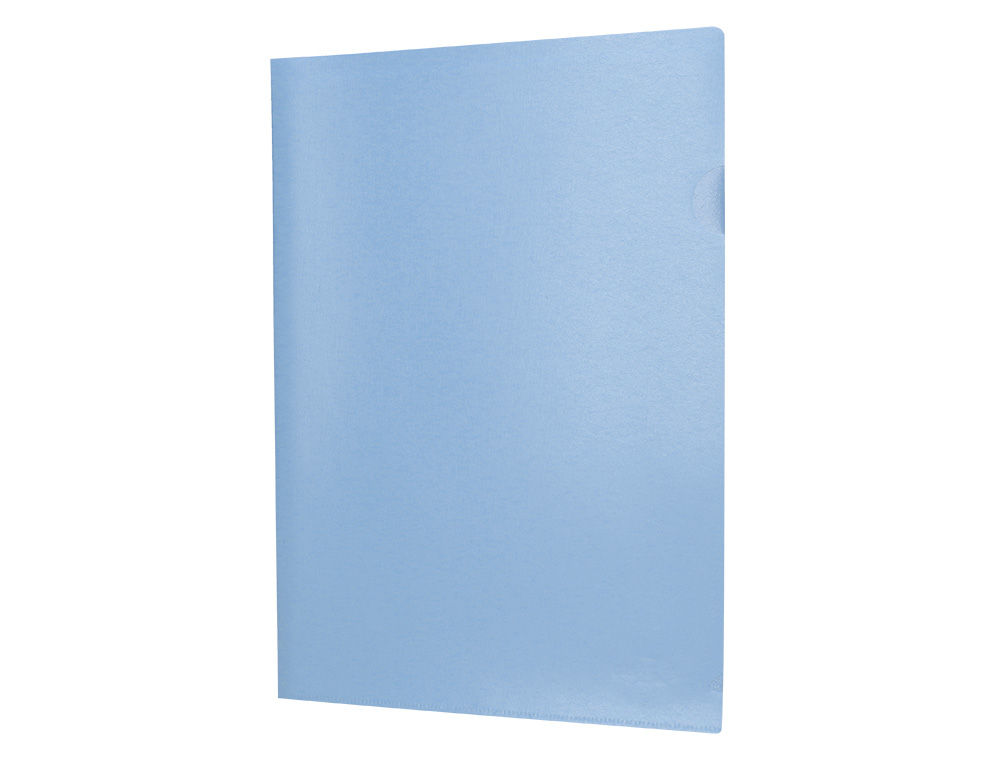 CARPETA LIDERPAPEL DOSSIER UÑERO POLIPROPILENO DIN A4 CELESTE OPACO 20 HOJAS