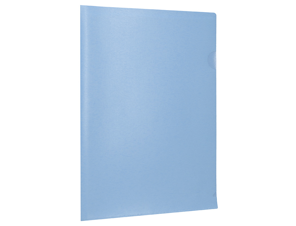 CARPETA LIDERPAPEL DOSSIER UÑERO POLIPROPILENO DIN A4 CELESTE OPACO 20 HOJAS