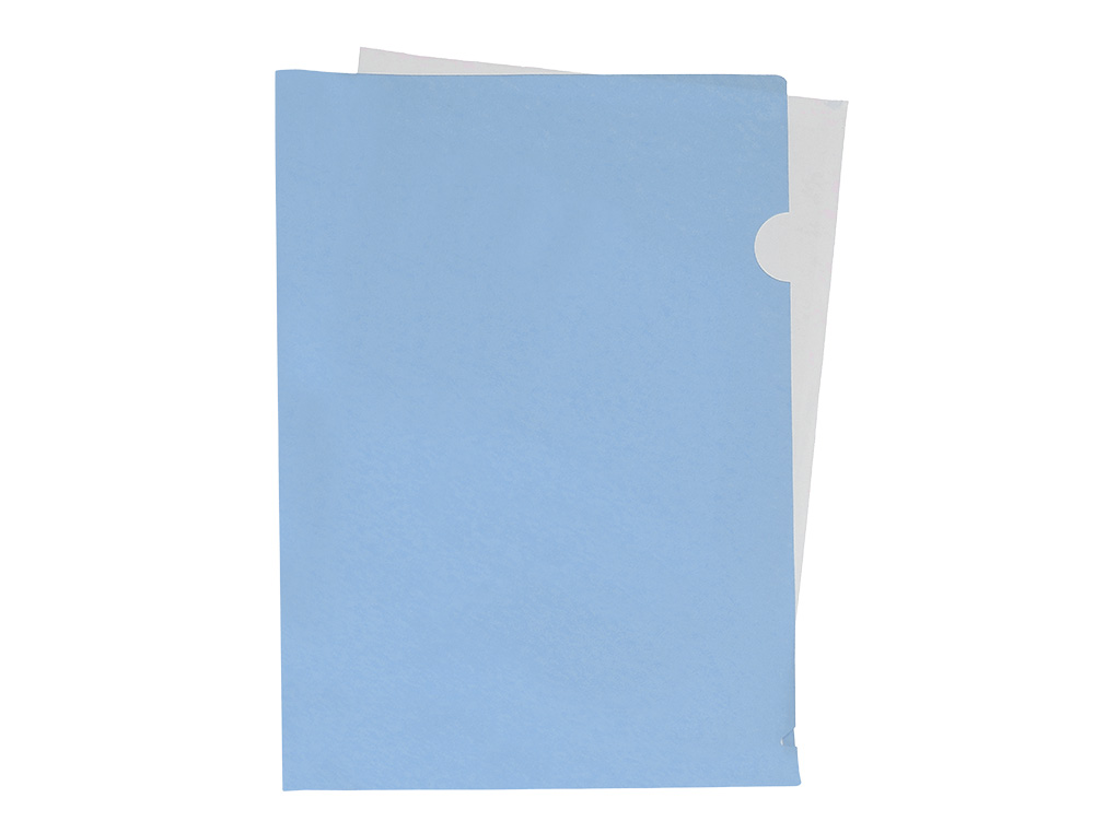 CARPETA LIDERPAPEL DOSSIER UÑERO POLIPROPILENO DIN A4 CELESTE OPACO 20 HOJAS