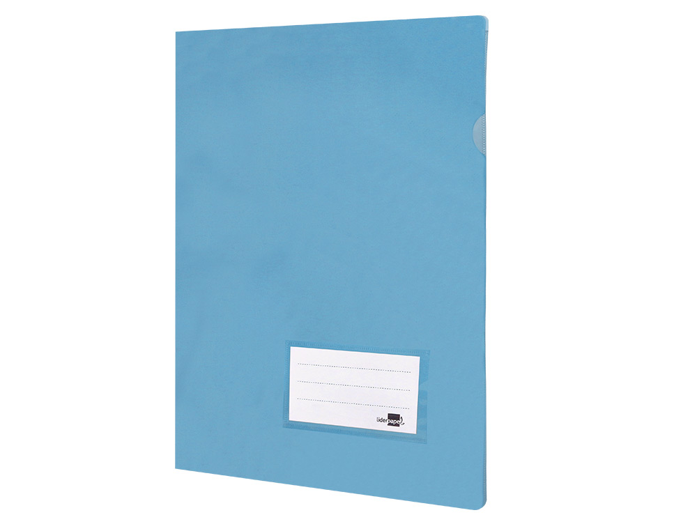 CARPETA LIDERPAPEL DOSSIER A4 UÑERO CELESTE OPACO