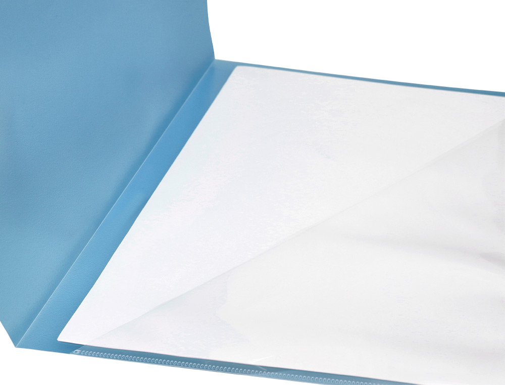CARPETA LIDERPAPEL DOSSIER A4 UÑERO CELESTE OPACO