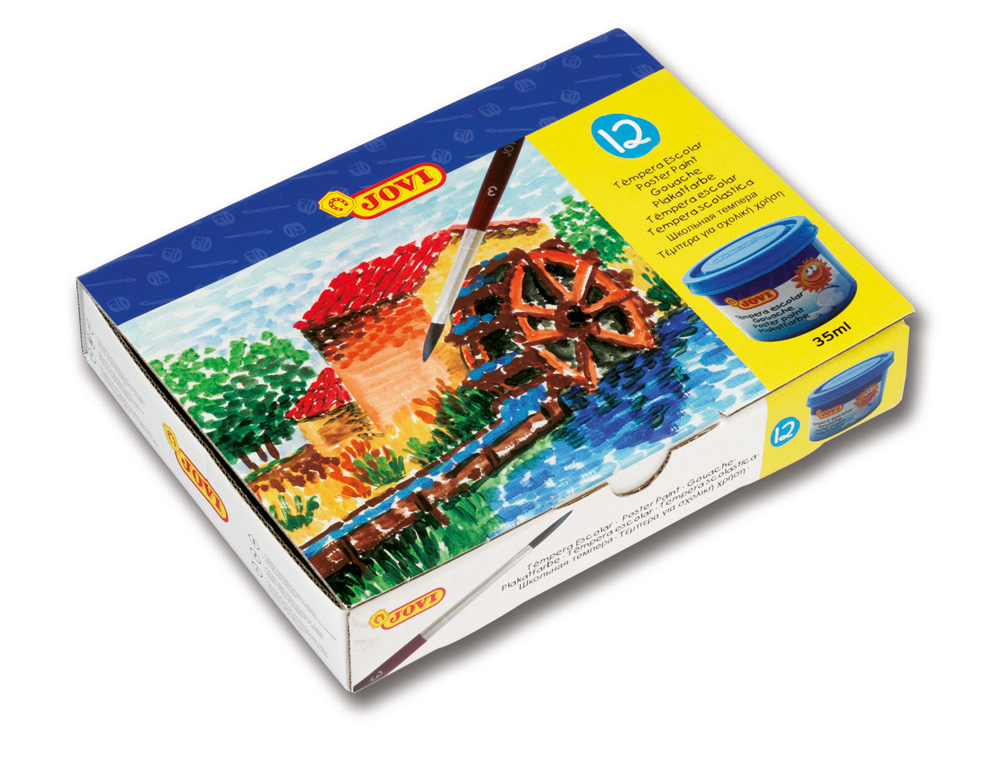 TEMPERA JOVI 35 ML CAJA DE 12 COLORES SURTIDOS