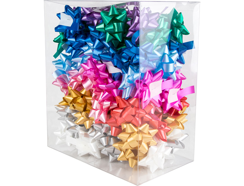 LAZO FANTASIA LIDERPAPEL 15 MM CAJA DE 100 UNIDADES COLORES SURTIDOS