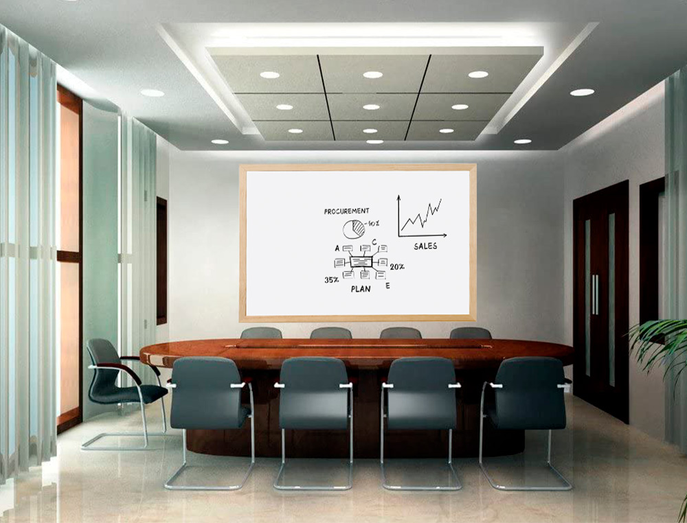 PIZARRA BLANCA Q-CONNECT LAMINADA MARCO DE MADERA 150X100 CM