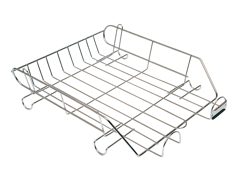 BANDEJA SOBREMESA METALICA Q-CONNECT CROMADA 370X275 MM
