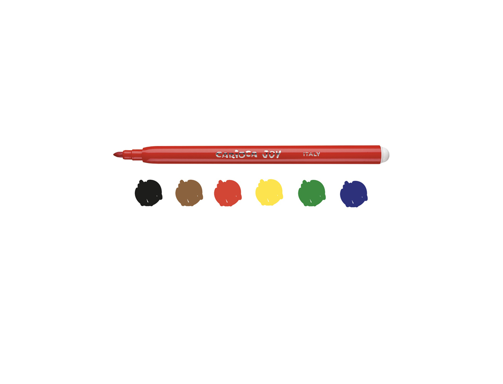 ROTULADOR CARIOCA JOY CAJA DE 6 COLORES SURTIDOS