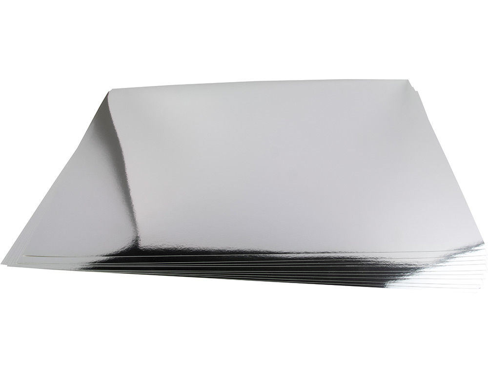 CARTULINA LIDERPAPEL 50X65 CM 235G/M2 METALIZADA PLATA