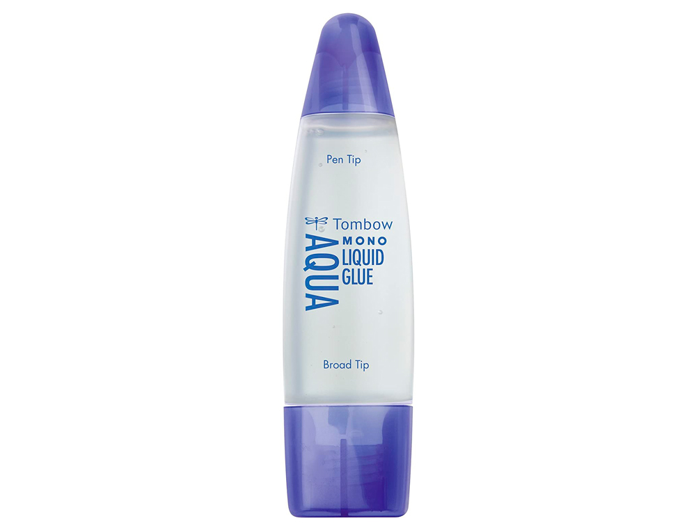 PEGAMENTO COLA LIQUIDA TOMBOW TRANSPARENTE AQUA PERMANENTE CON 2 PUNTAS BOTE DE 50 ML