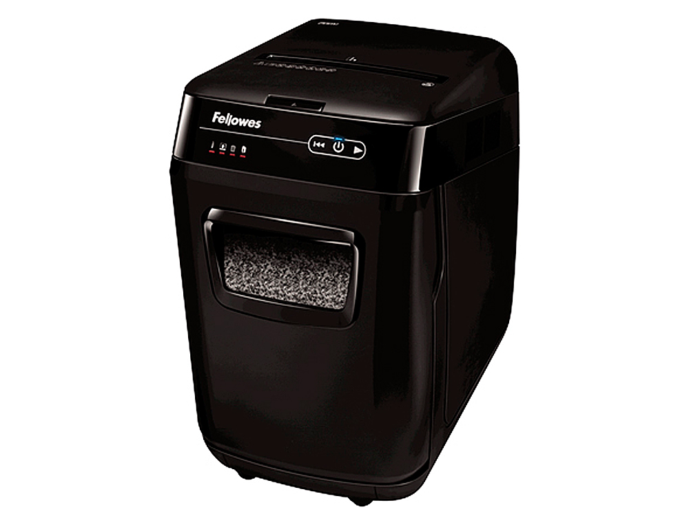 DESTRUCTORA DE DOCUMENTOS FELLOWES AUTOMAX 200M CAPACIDAD DE CORTE 200 HOJAS PARTICULAS DESTRUYE GRAPAS