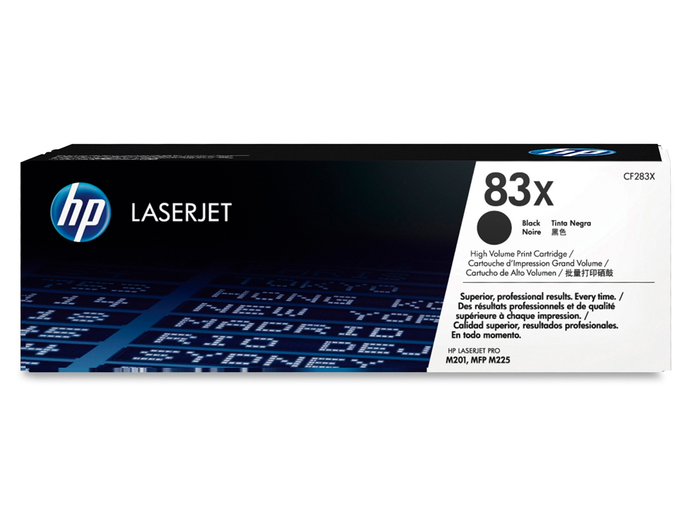 TONER HP CF283X LASERJET PRO MFP M201N/MFP M201DW/MFP M225 ALTA CAPACIDAD NEGRO 2200 PAG