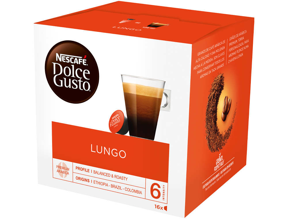 CAFE DOLCE GUSTO LUNGO CAJA MONODOSIS DE 16 UNIDADES