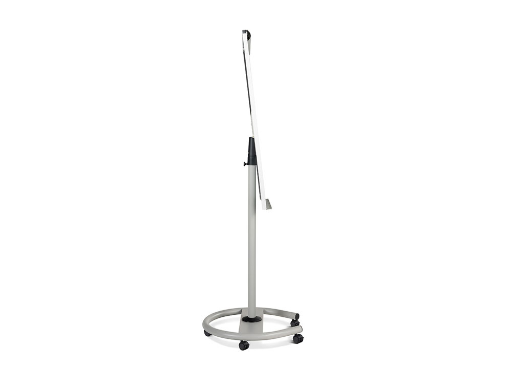 PIZARRA BLANCA ROCADA PARA CONFERENCIAS METALICA LACADA MAGNETICA CON RUEDAS 68X104 CM INCLUYE 2 BRAZOS LATERALES