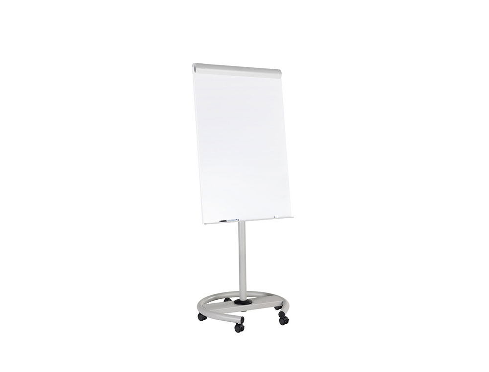 PIZARRA BLANCA ROCADA PARA CONFERENCIAS METALICA LACADA MAGNETICA CON RUEDAS 68X104 CM INCLUYE 2 BRAZOS LATERALES