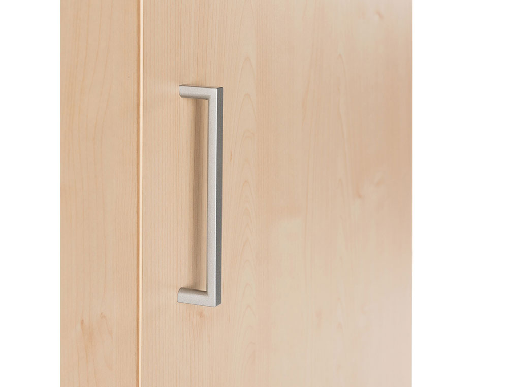 ARMARIO ROCADA CON CUATRO ESTANTES Y DOS PUERTAS SERIE STORE 156X90X45 CM ACABADO AN02 GRIS/GRIS