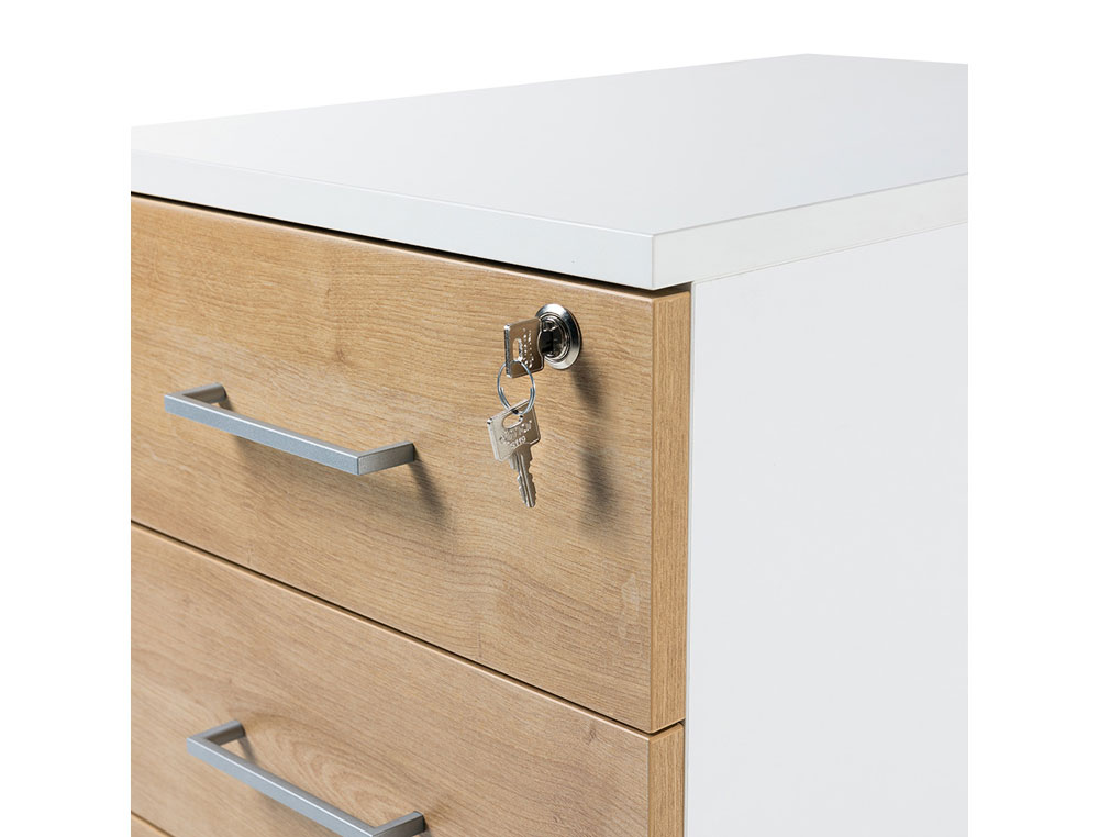 CAJONERA ROCADA CON DOS CAJONES SERIE STORE 58X40X59,5 CM ACABADO AN02 GRIS/GRIS