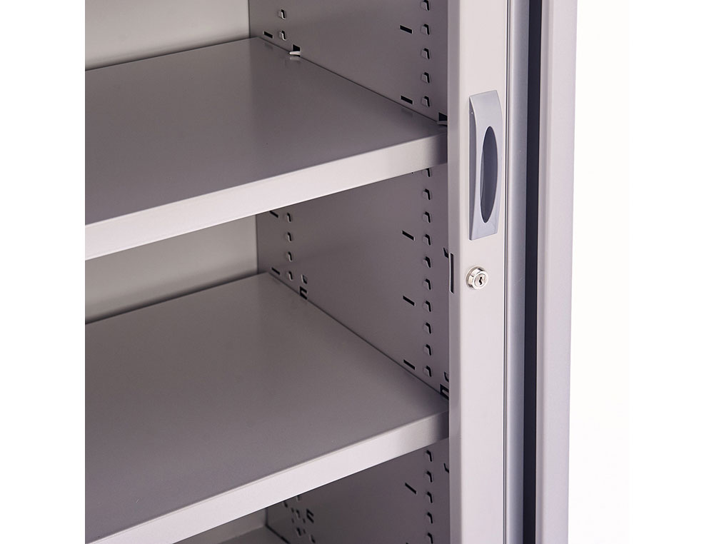 ARMARIO METALICO ROCADA DOS PUERTAS TIPO PERSIANA INCLUYE CUATRO BALDA SERIE STORE 120X198X45 CM ACABADO AC00