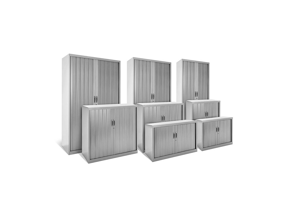 ARMARIO METALICO ROCADA DOS PUERTAS TIPO PERSIANA INCLUYE CUATRO BALDA SERIE STORE 120X198X45 CM ACABADO AC00