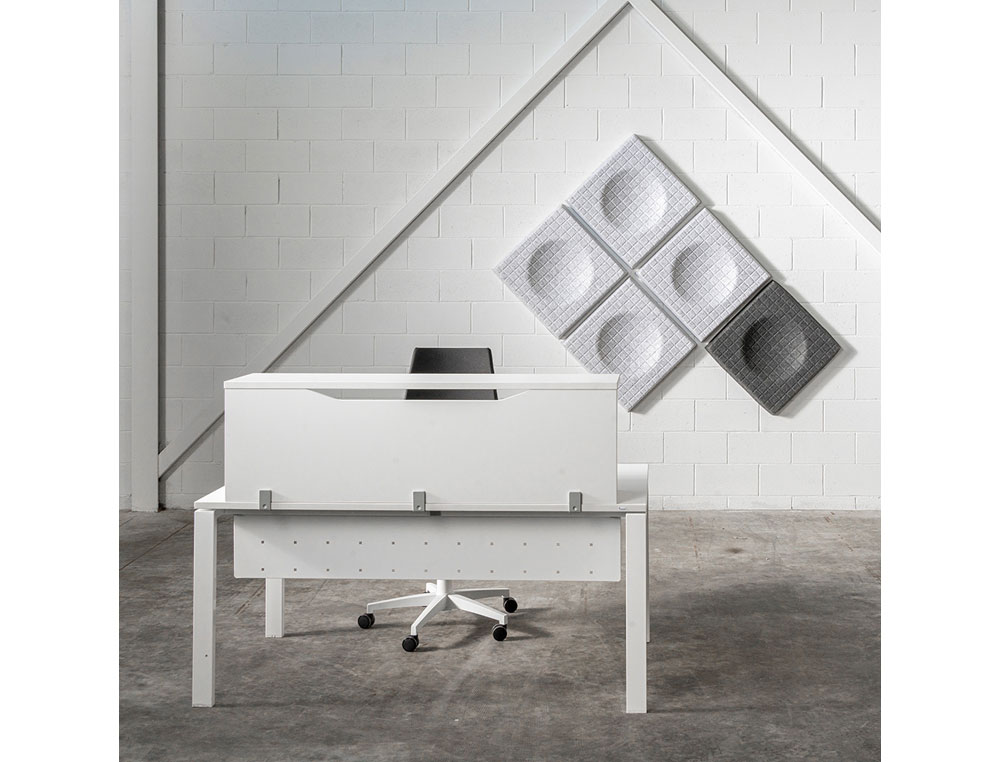 MOSTRADOR DE ALTILLO ROCADA VALIDO PARA MESAS WORK METAL EXECUTIVE 200X30X40 CM ACABADO AW04 BLANCO/BLANCO