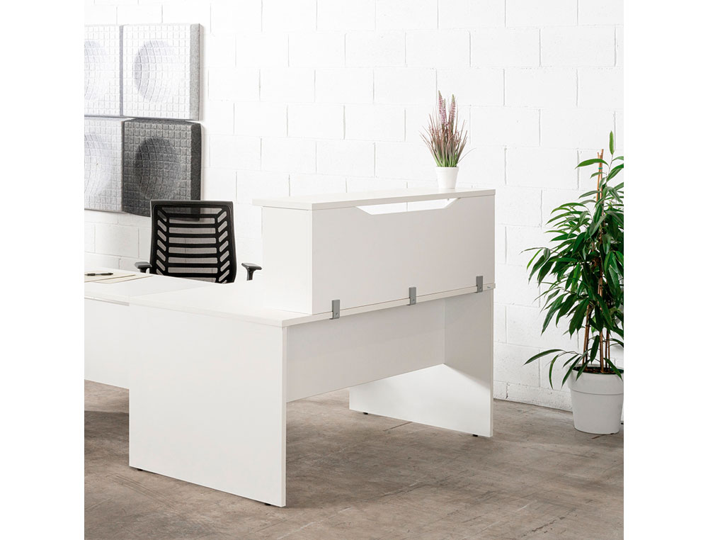 MOSTRADOR DE ALTILLO ROCADA VALIDO PARA MESAS WORK METAL EXECUTIVE 200X30X40 CM ACABADO AW04 BLANCO/BLANCO