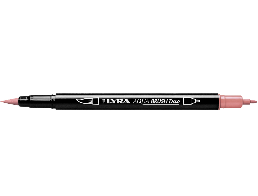 ROTULADOR LYRA AQUA BRUSH ACUARELABLE DOBLE PUNTA FINA Y PINCEL ROSA CARMIN