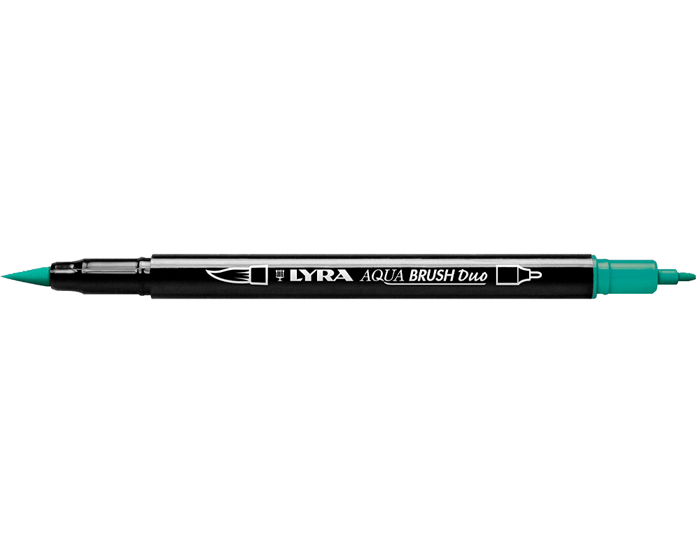 ROTULADOR LYRA AQUA BRUSH ACUARELABLE DOBLE PUNTA FINA Y PINCEL VERDE NOCHE
