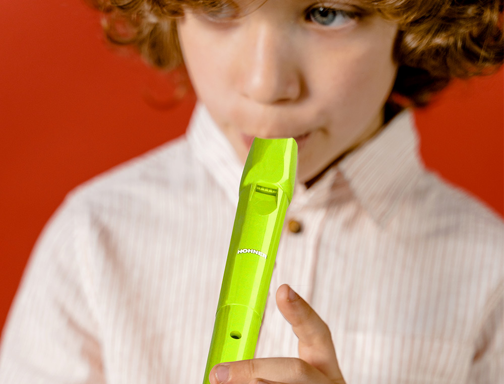 FLAUTA HOHNER 9508 COLOR VERDE FUNDA VERDE Y TRANSPARENTE
