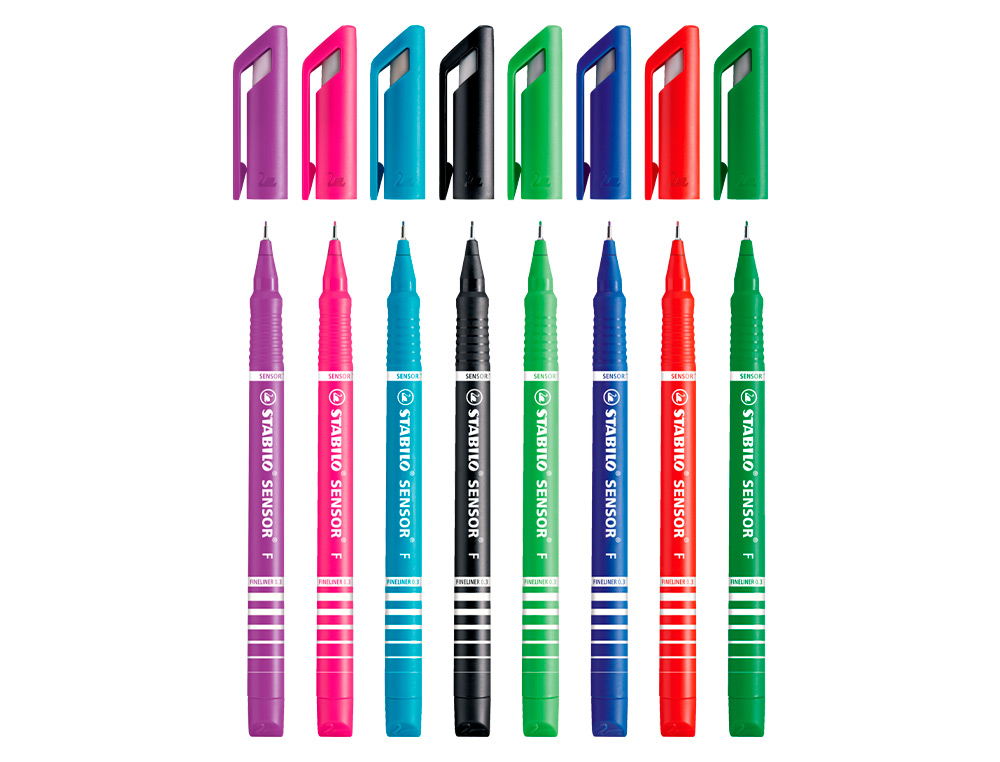 ROTULADOR STABILO SENSOR PUNTA DE FIBRA 0,3 MM EXPOSITOR DE 48 UNIDADES COLORES SURTIDOS