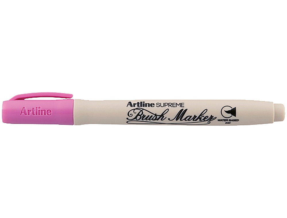 ROTULADOR ARTLINE SUPREME BRUSH PINTURA BASE DE AGUA PUNTA TIPO PINCEL TRAZO VARIABLE ROSA