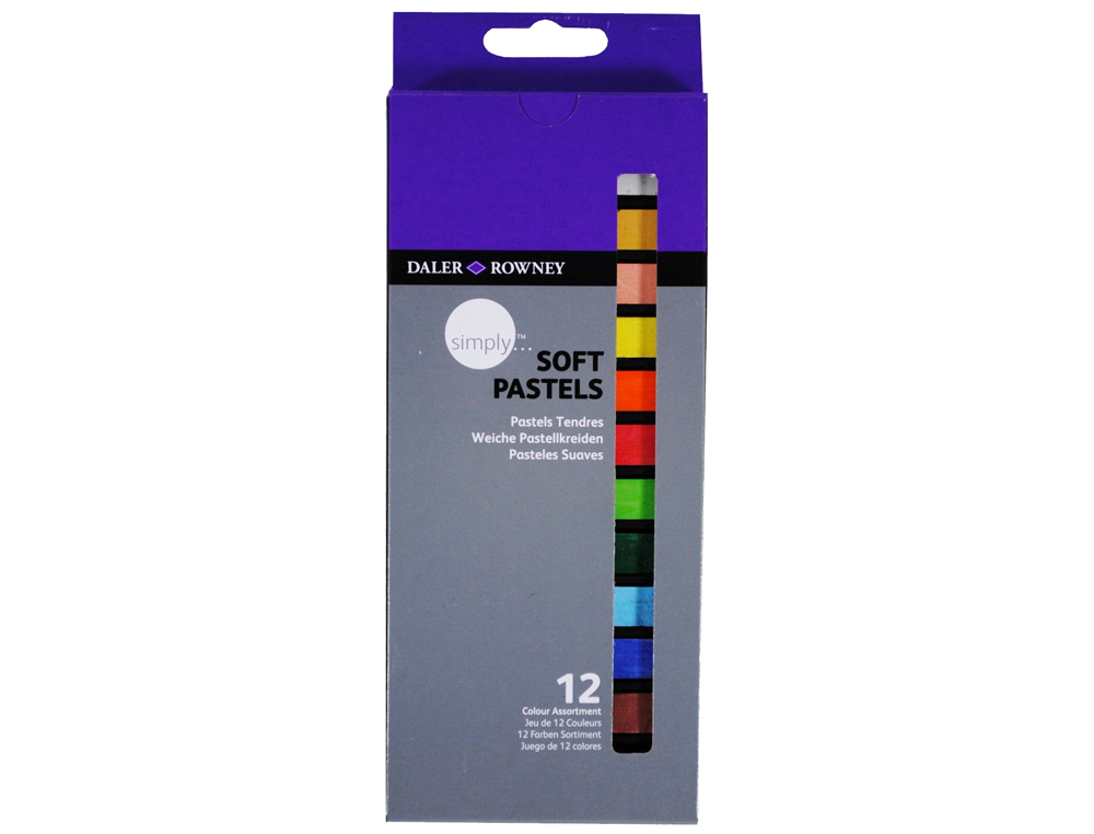LAPICES PASTEL OLEO DALER ROWNEY SIMPLY SUAVE CAJA DE 12 COLORES SURTIDOS