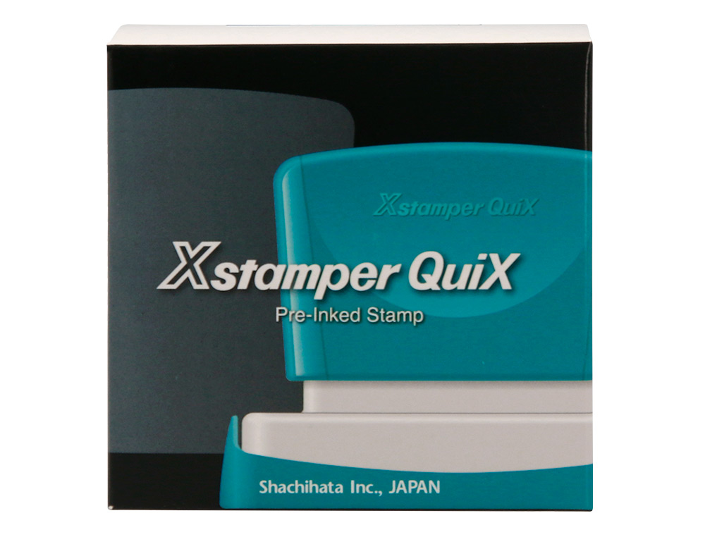 SELLO X'STAMPER QUIX PERSONALIZABLE COLOR AZUL MEDIDAS 36X61 MM Q-16