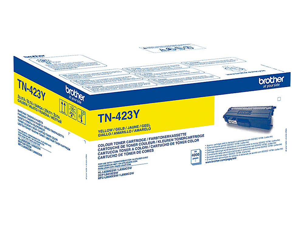 TONER BROTHER TN-423 PARA DCP-L8410 CDN/8410 CDW / HL-L8260 CDW/MFC-L8360 CDW / 8690 CDW/8900 CDW AMARILLO