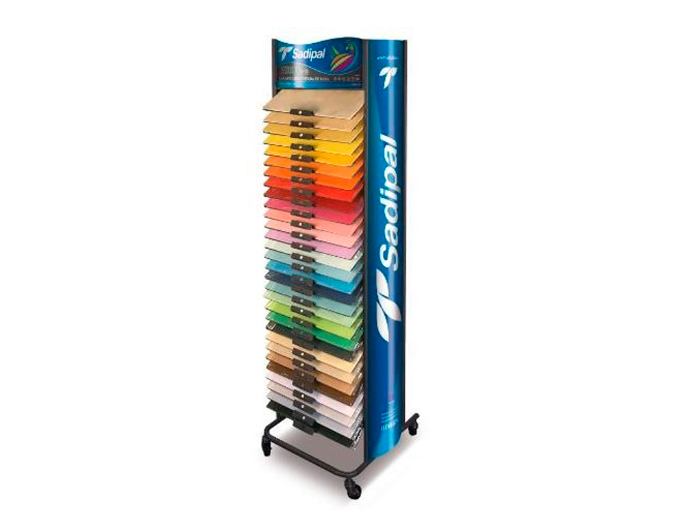 EXPOSITOR CARTULINA FABRIANO METALICO DE PIE 75 HOJAS POR COLOR 30 COLORES SURTIDOS 600X600X2018 MM