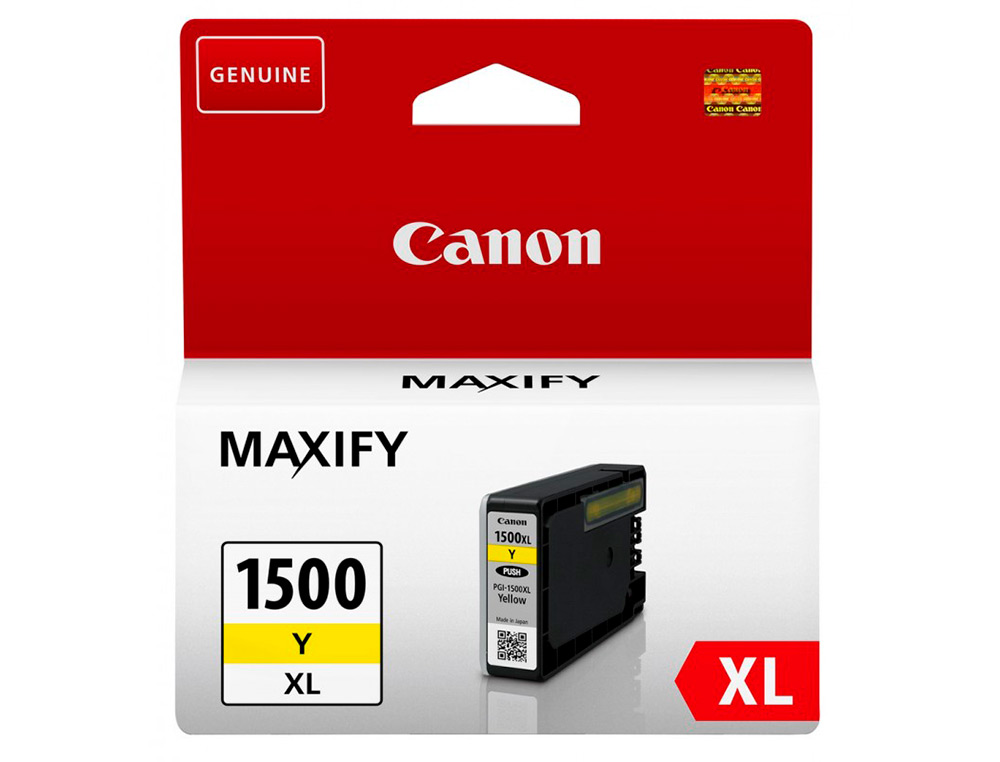 INK-JET CANON PGI-1500XL MB2050 / MB2150 / MB2155 / MB2350 / MB2750 / MB2755 AMARILLO
