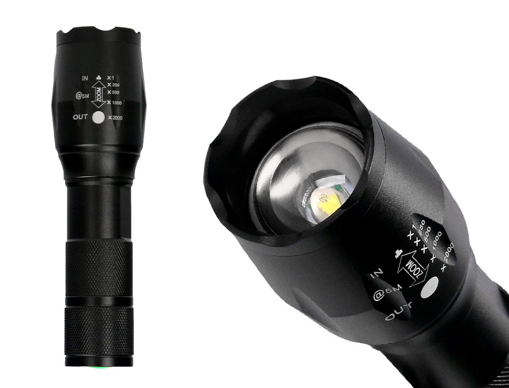 LINTERNA Q-CONNECT TELESCOPICA ALUMINIO 5W MODO ALUMBRADO ALTO MEDIO BAJO ESTROBOSCOPIO SOSAPAGADO 3 PILAS AAA