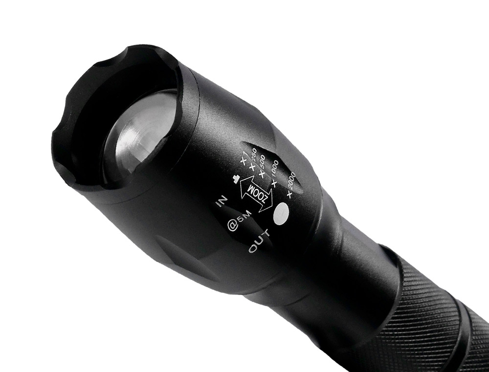 LINTERNA Q-CONNECT TELESCOPICA ALUMINIO 5W MODO ALUMBRADO ALTO MEDIO BAJO ESTROBOSCOPIO SOSAPAGADO 3 PILAS AAA