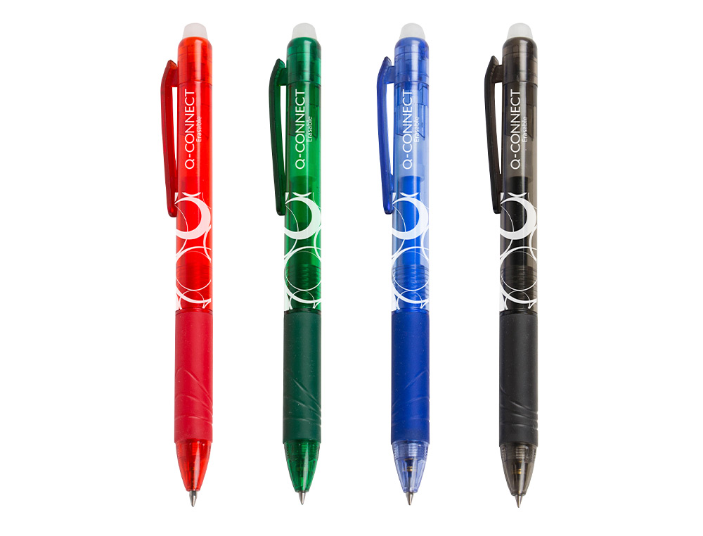 BOLIGRAFO Q-CONNECT RETRACTIL BORRABLE 0,7 MM COLOR AZUL