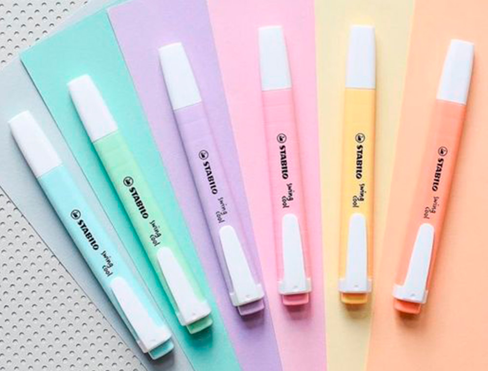 ROTULADOR STABILO FLUORESCENTE SWING COOL COLOR PASTEL BOLSA DE 6 UNIDADES COLORES SURTIDOS