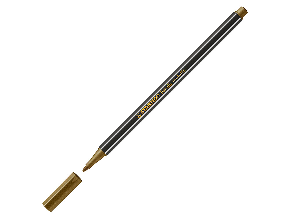 ROTULADOR STABILO ACUARELABLE PEN 68 METALICO ORO PUNTA GRUESA 1MM