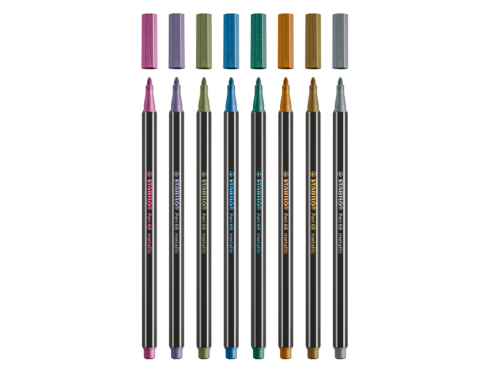 ROTULADOR STABILO ACUARELABLE PEN 68 METALICO ORO PUNTA GRUESA 1MM
