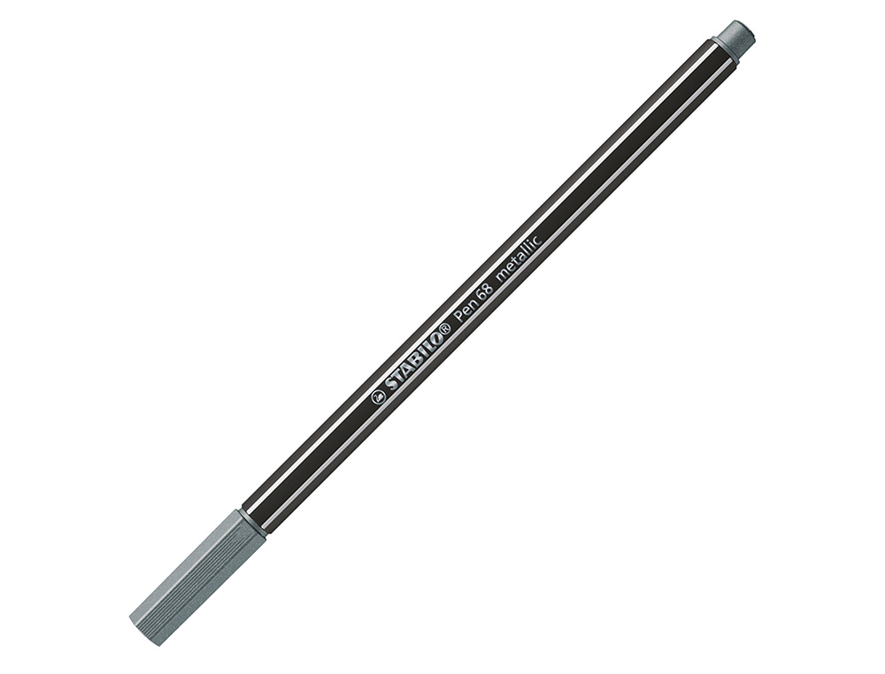 ROTULADOR STABILO ACUARELABLE PEN 68 METALICO PLATA PUNTA GRUESA 1MM