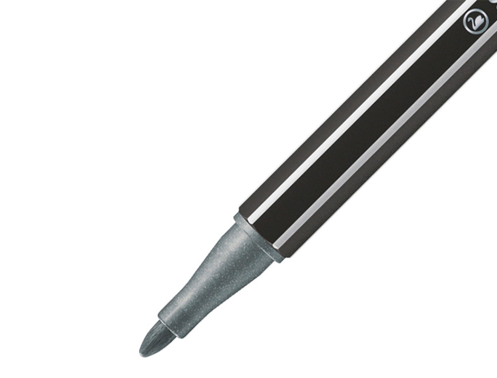 ROTULADOR STABILO ACUARELABLE PEN 68 METALICO PLATA PUNTA GRUESA 1MM