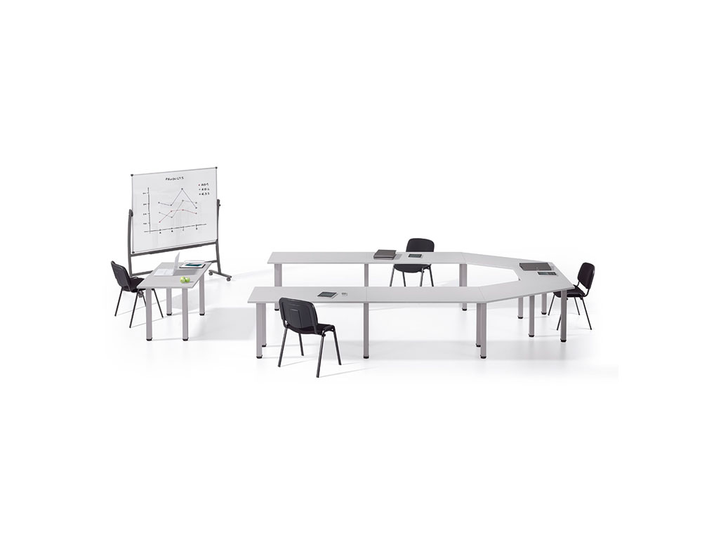 PIZARRA BLANCA ROCADA VITRIFICADA MAGNETICA CON SOPORTE VOLTEABLE DOBLE CARA 90X120 CM