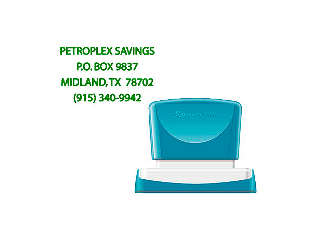 SELLO X'STAMPER QUIX PERSONALIZABLE COLOR VERDE MEDIDAS 36X61 MM Q-16