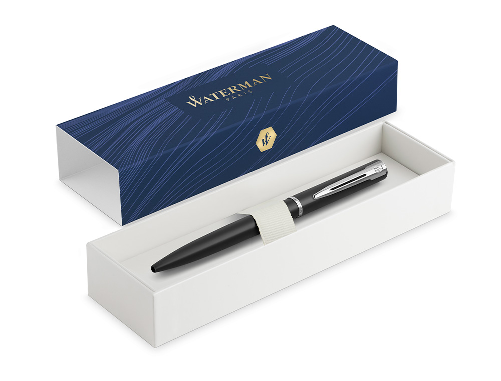BOLIGRAFO WATERMAN ALLURE LACA NEGRA EN ESTUCHE DE REGALO