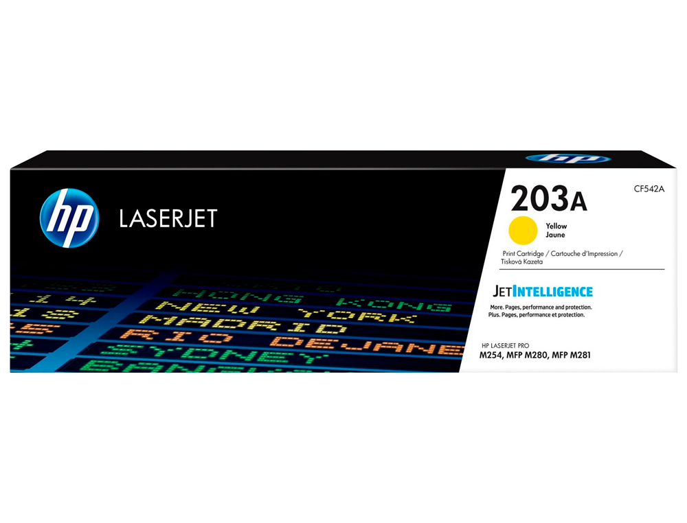 TONER HP 203A LASERJET PRO M254 / MFP M280 / MFP M281 AMARILLO 1300 PAGINAS