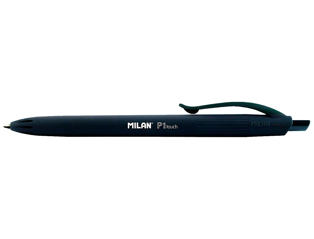 BOLIGRAFO MILAN P1 RETRACTIL 1 MM TOUCH NEGRO