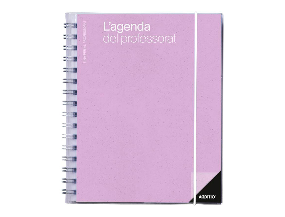 AGENDA DEL PROFESORADO ADDITIO SEMANA VISTA EVALUACION Y HOJAS PARA ANOTACIONES 208 PAGINAS COLOR LILA CATALAN