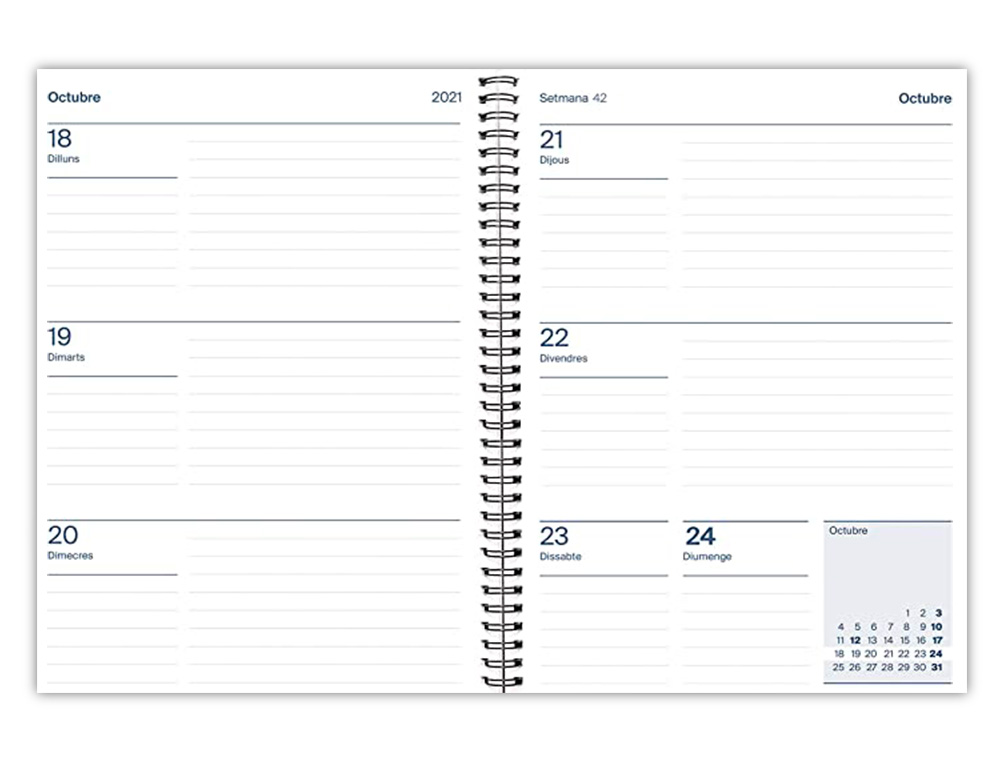 AGENDA DEL PROFESORADO ADDITIO SEMANA VISTA EVALUACION Y HOJAS PARA ANOTACIONES 208 PAGINAS COLOR LILA CATALAN