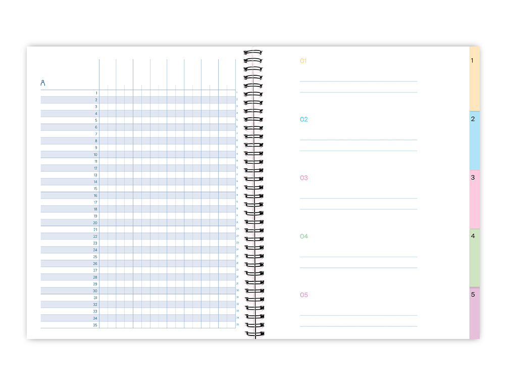 AGENDA DEL PROFESORADO ADDITIO SEMANA VISTA EVALUACION Y HOJAS PARA ANOTACIONES 208 PAGINAS COLOR LILA CATALAN