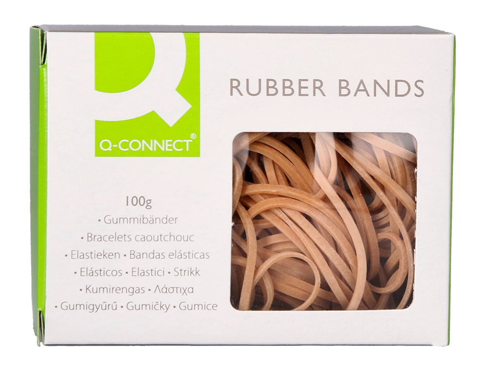 GOMILLAS ELASTICAS Q-CONNECT 100 GR 100X3 MM NUMERO 34